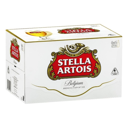 Picture of Stella Artois Belgium Lager Bottles | 330ml x 24pk